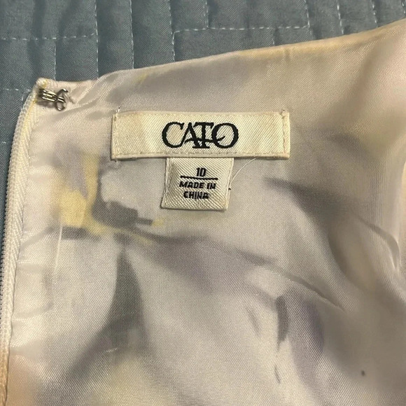 Cato Women’s Yellow Bright and Big Floral Cotton Dress with Front Pleats… - Picture 9 of 15